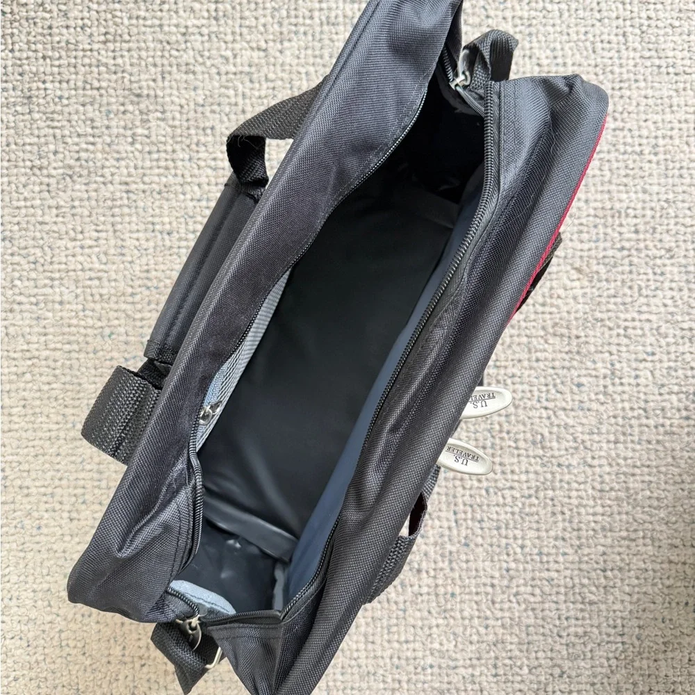 U. S. Travelers Red and Gray Laptop Travel Bag